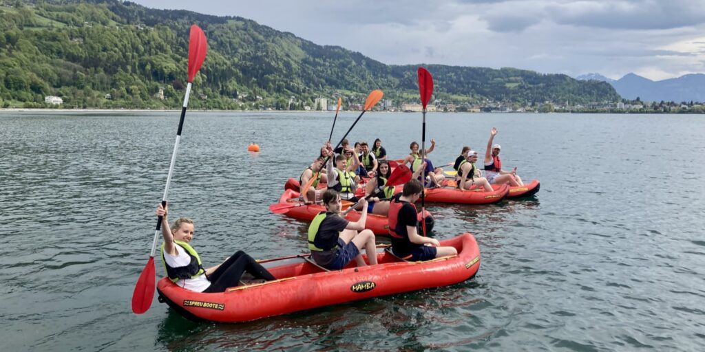 Kanu Tour Schulklasse Lochau Bregenz Bodensee Ländle SUP